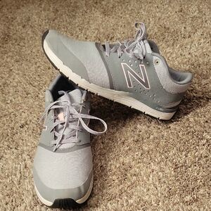 Grey And Pink New Balance Shoes